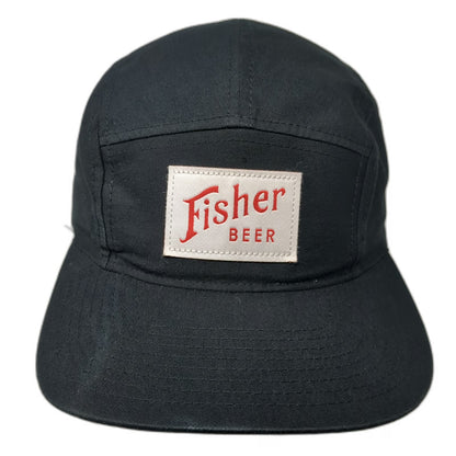 You Know 5 Panel Black One Size Fisher Beer Patch Strapback Flat Bill Hat