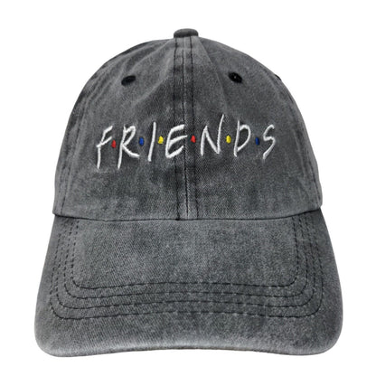 Friends Slideback Hat Gray OSFA Embroidered Adjustable 6 Panel Waldeal