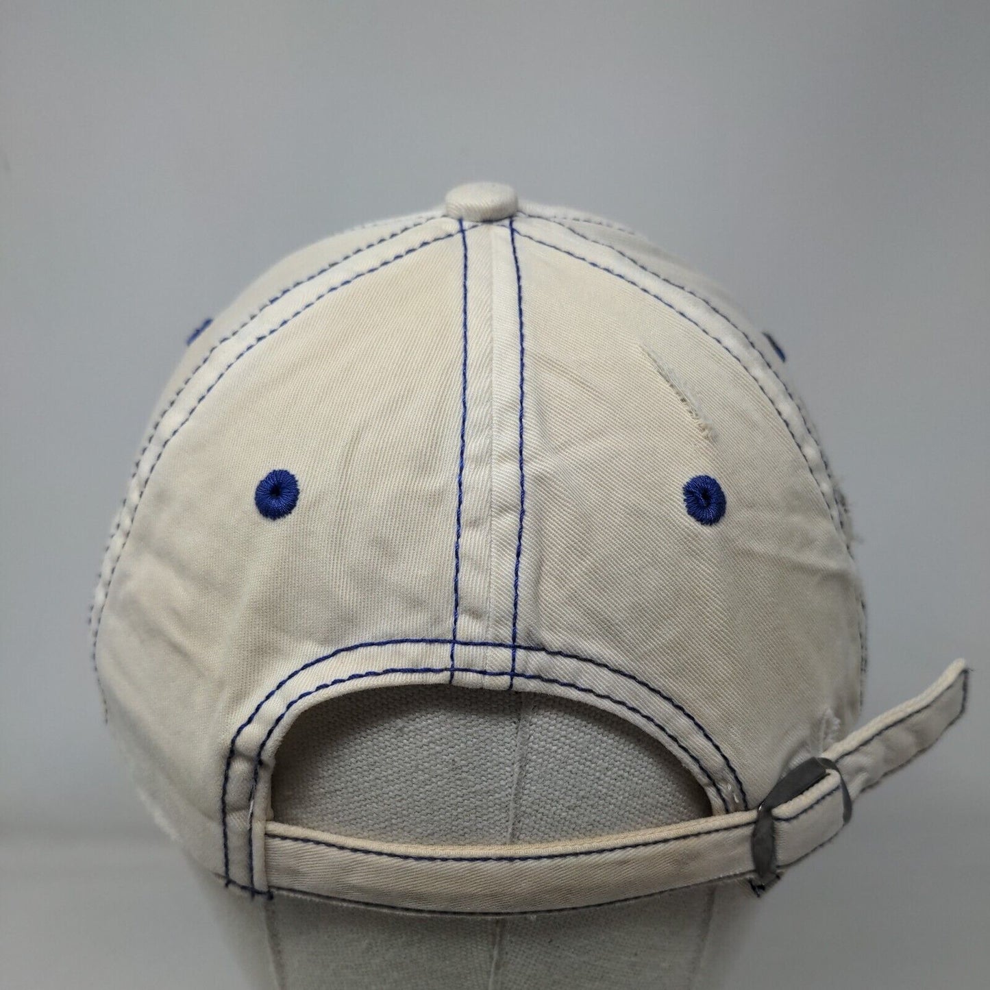 Ultimat Vodka Slideback Hat White OSFM Adjustable Embroidered Distressed 6 Panel