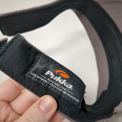 REC Strapback Sun Visor Hat Gray One Size Adjustable Embroidered Pukka