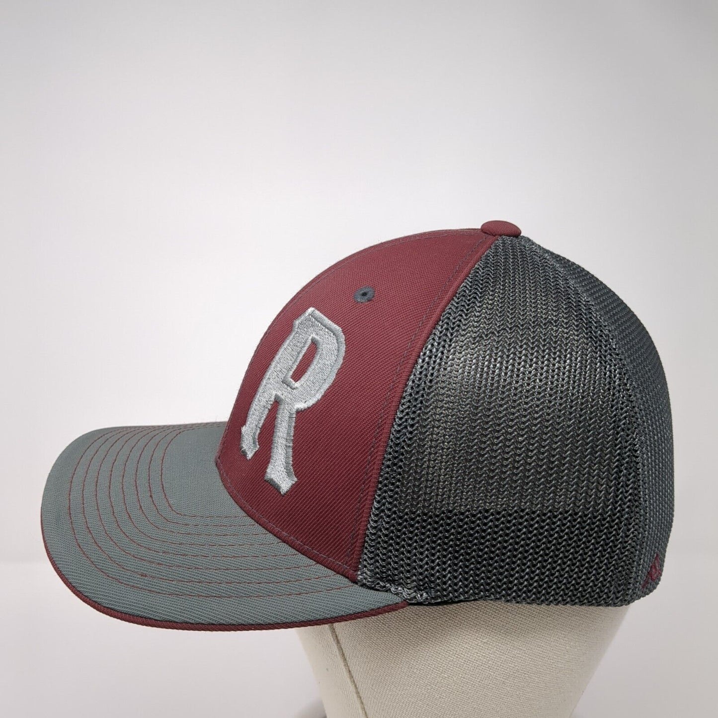 R Fitted Trucker Hat Multicolor 7 3/8 Flexfit Mesh Back 6 Panel Pacific Headwear