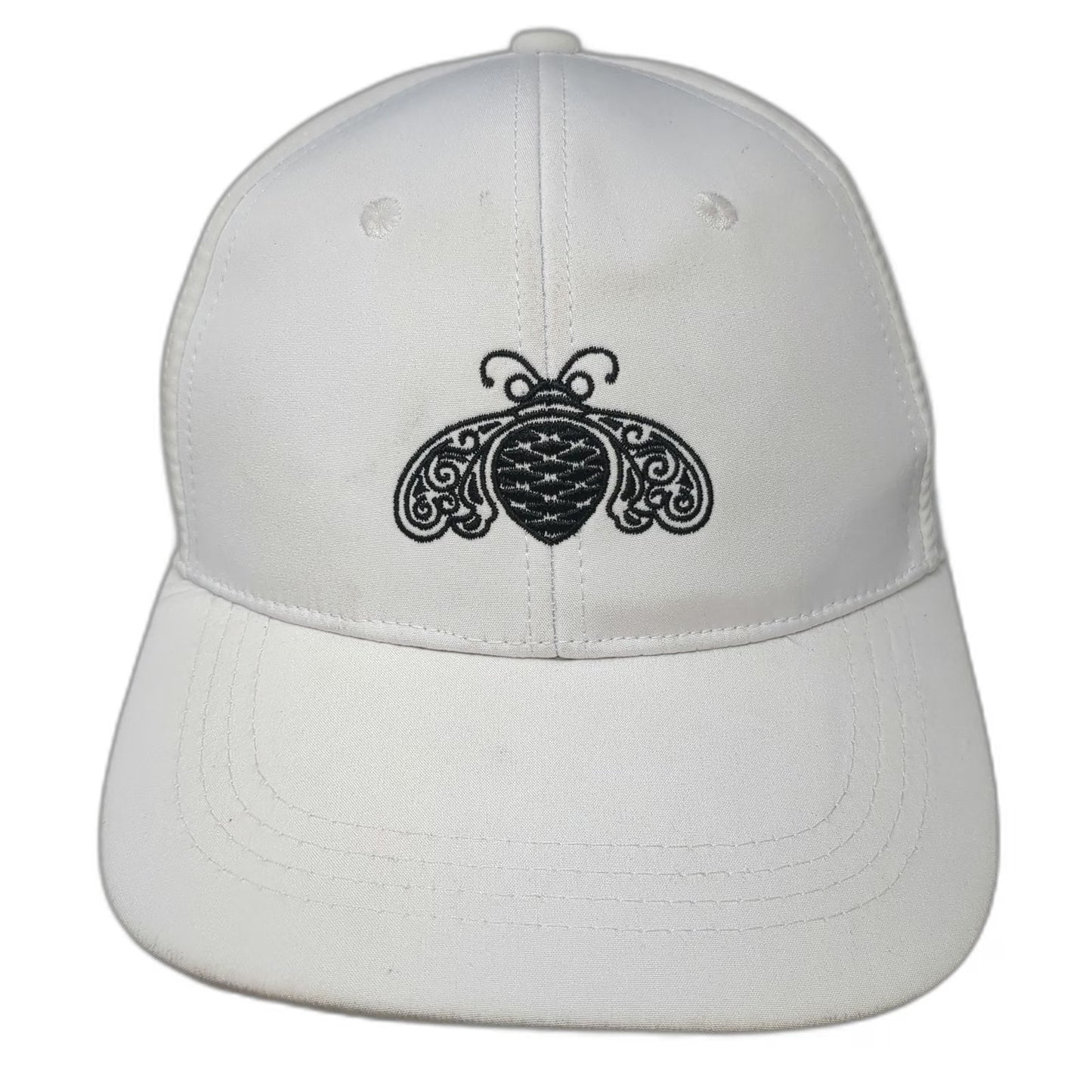 Patron Tequila Baseball Cap White One Size Bee Logo Embroidered Strapback Hat