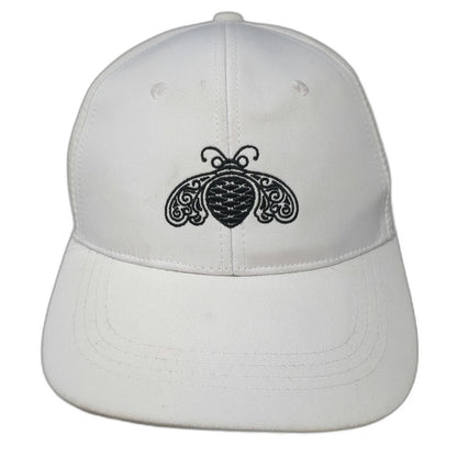 Patron Tequila Baseball Cap White One Size Bee Logo Embroidered Strapback Hat