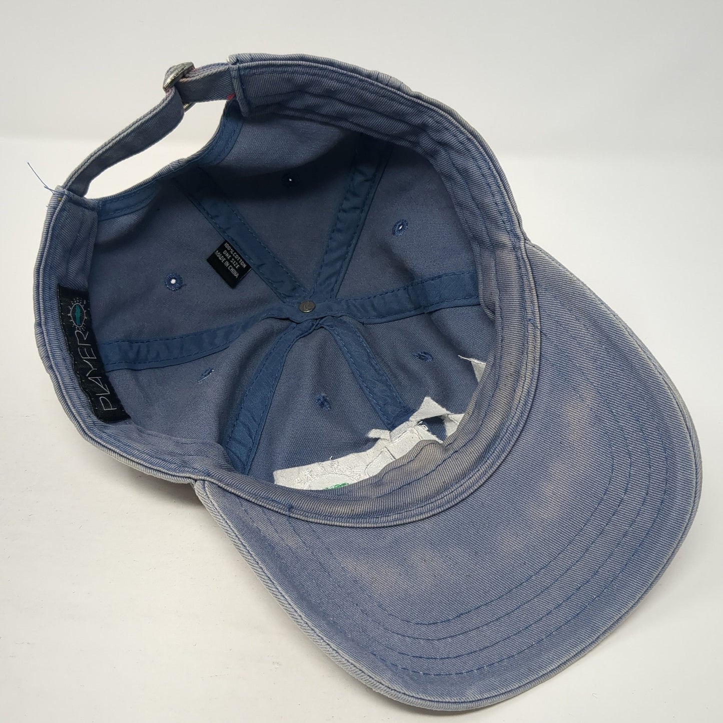 Player Slideback Hat Blue One Size Adjustable Embroidered 6 Panel