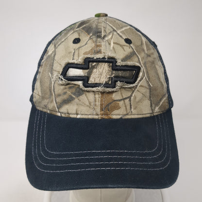 Chevrolet Fitted Baseball Cap Multicolor One Size Embroidered Camouflage
