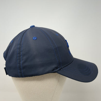 SeaWorld Strapback Hat Blue One Size Adjustable Embroidered Vented Holes 6 Panel