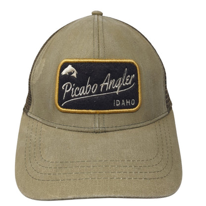 Picabo Angler Idaho Trucker Hat Brown One Size Adjustable Mesh Back Ouray