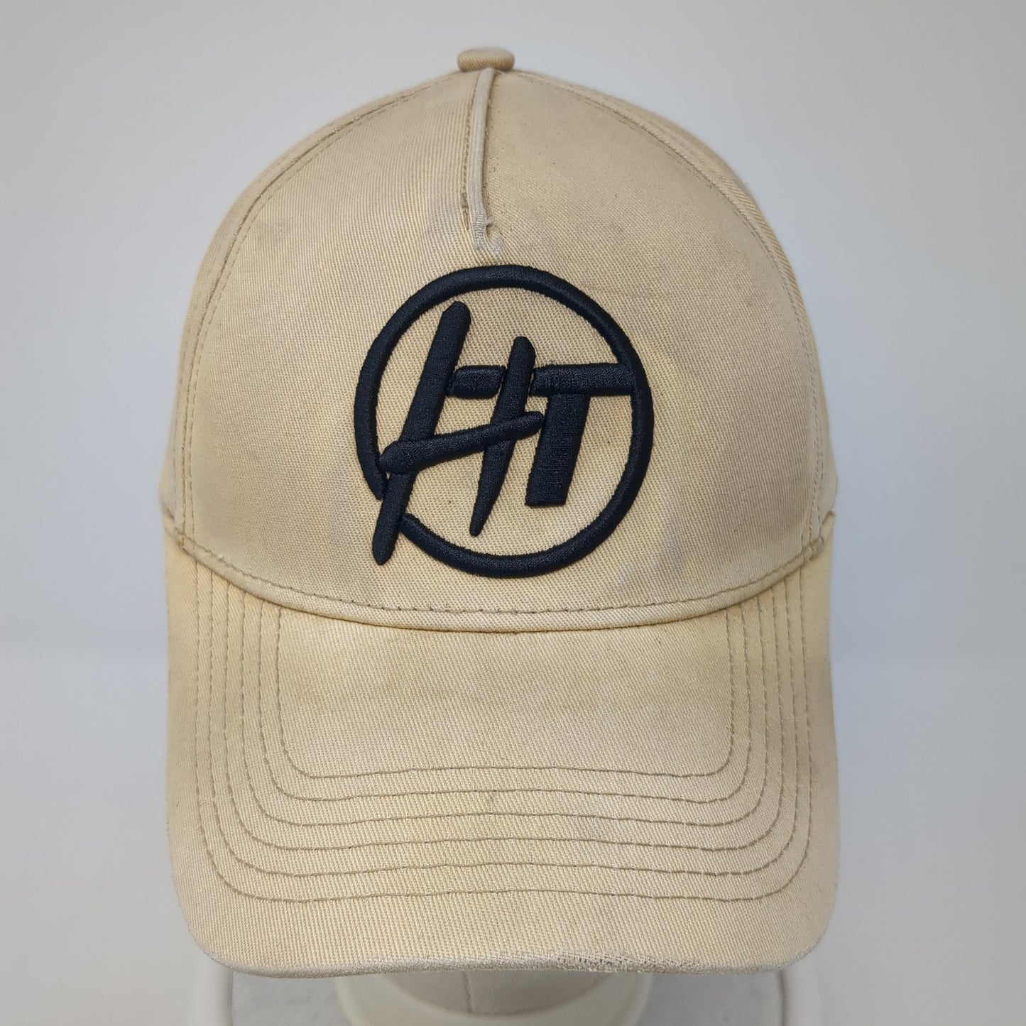 HT Hard Tuned Toddler Snapback Hat Beige One Size Adjustable Embroidered 6 Panel