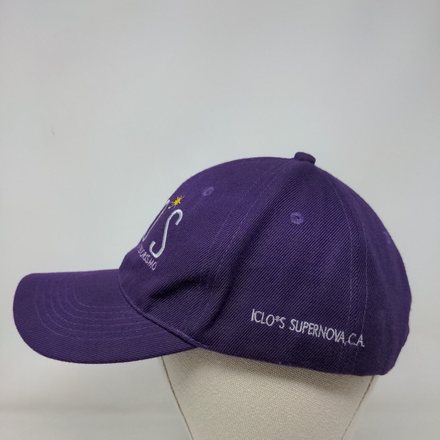 Iclo's Arquitectura & Interiorismo Strapback Hat Purple One Size Embroidered