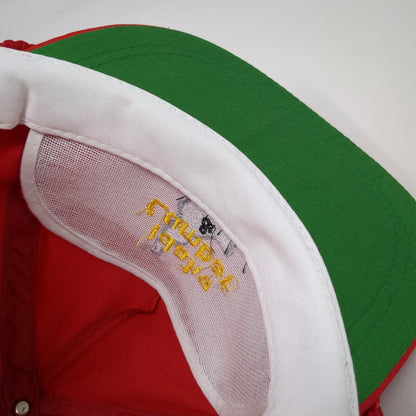 Sportcap 5 Panel Red Hat One Size Rope Leather Strap Idaho Lumber Hardware Logo