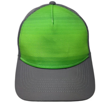 Idaho Central Credit Union Trucker Hat Green Gray One Size Mesh Snapback Stripes
