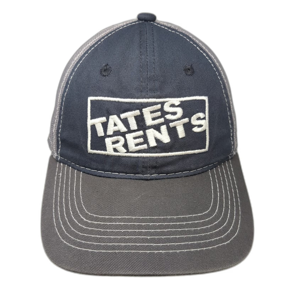 ITB Caps Tates Rents Baseball Cap Gray One Size Mesh Strapback Hat Boise Idaho