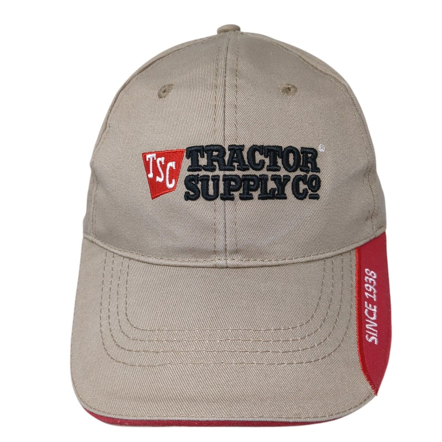 Tractor Supply Co Since 1938 Slideback Hat Tan OS Adjustable Embroidered Cotton