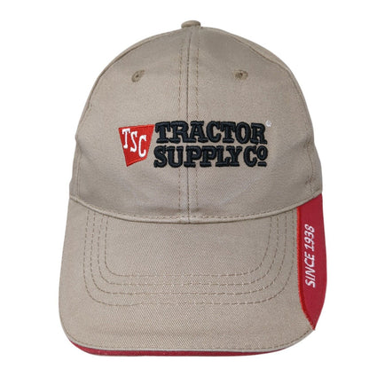 Tractor Supply Co Since 1938 Slideback Hat Tan OS Adjustable Embroidered Cotton