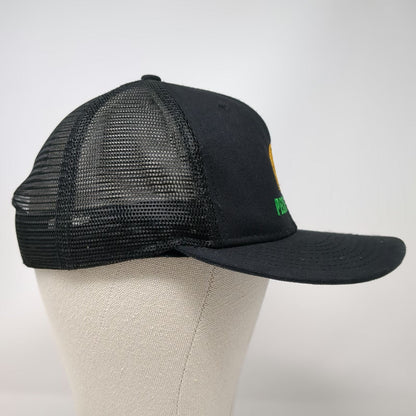 New Era Black Trucker Hat One Size Pecht Farms Onion Embroidery Mesh Back Snap