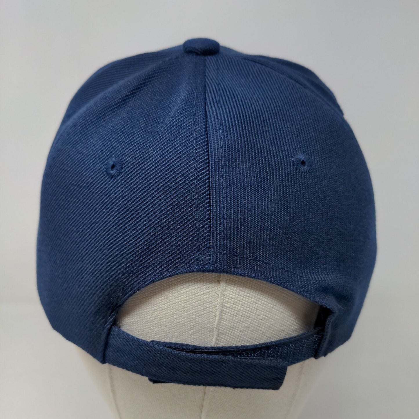 Unbranded Men's Strapback Hat Blank Blue 100% Acrylic Vent Holes