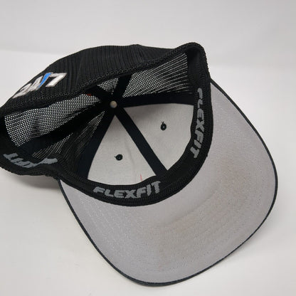 MVE 24/7 Fitted Mesh Back Trucker Hat Black L/XL Flexfit Port Authority