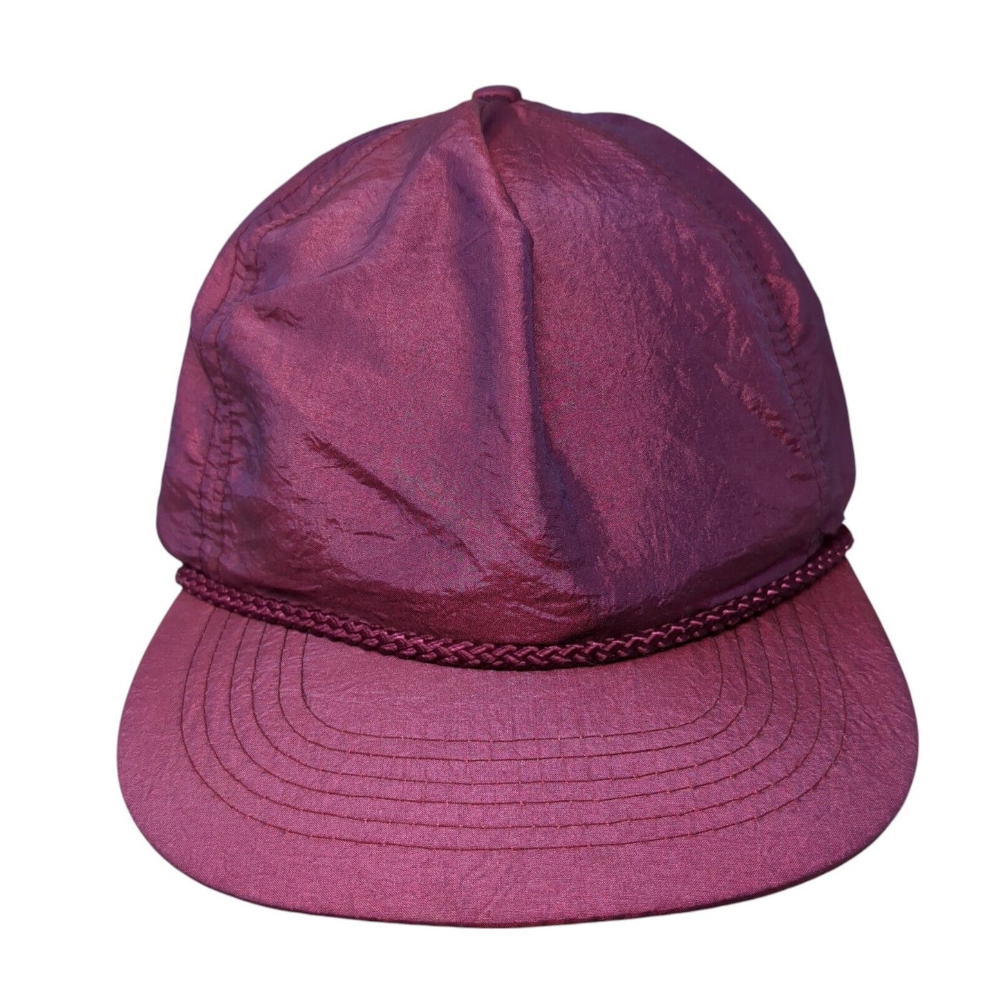 Headmost Snapback Hat Red One Size Adjustable Lightweight Blank Rope 6 Panel