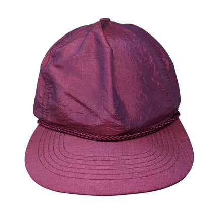 Headmost Snapback Hat Red One Size Adjustable Lightweight Blank Rope 6 Panel