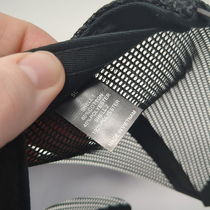 Idaho Leather Patch Snapback Trucker Hat Black One Size Mesh Back