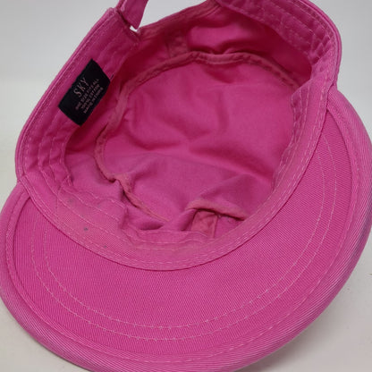 SKY Army Cap Pink One Size Cotton Embroidered Sun Yellow Purple Strapback Hat