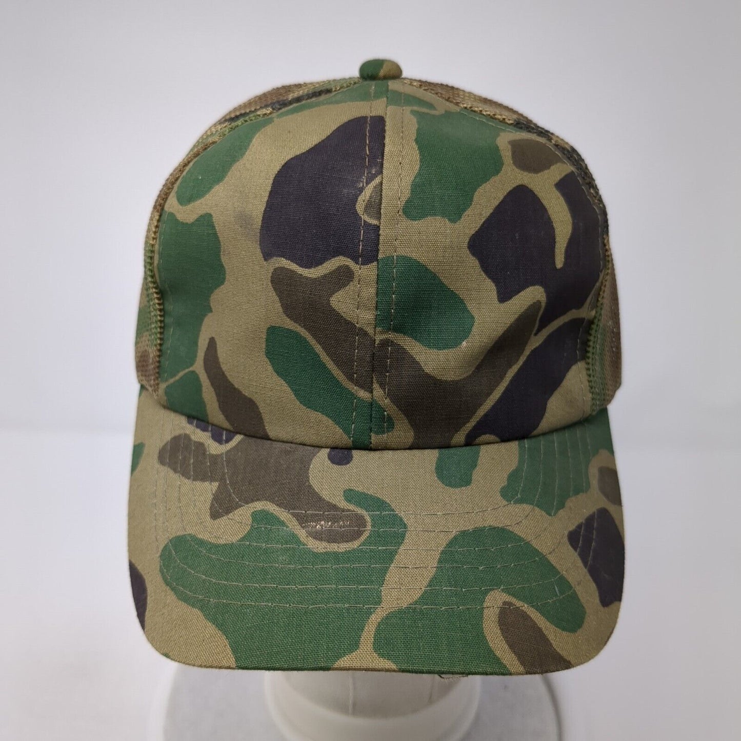YoungAn Strapback Trucker Hat Camouflage One Size Adjustable Mesh Back Blank