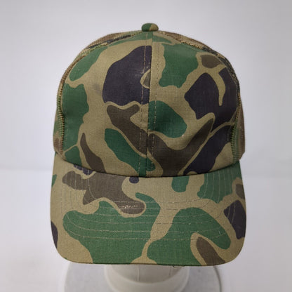 YoungAn Strapback Trucker Hat Camouflage One Size Adjustable Mesh Back Blank