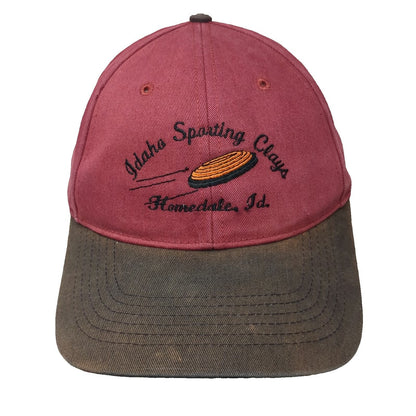 Richardson Baseball Cap Red One Size Idaho Sporting Clays Cotton Strapback Hat
