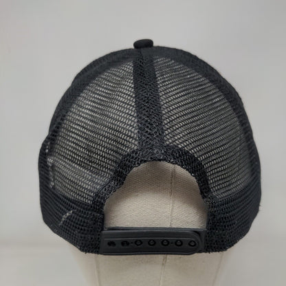 WTF Where's The Food Snapback Trucker Hat Black OSFM Adjustable Mesh Back Decky