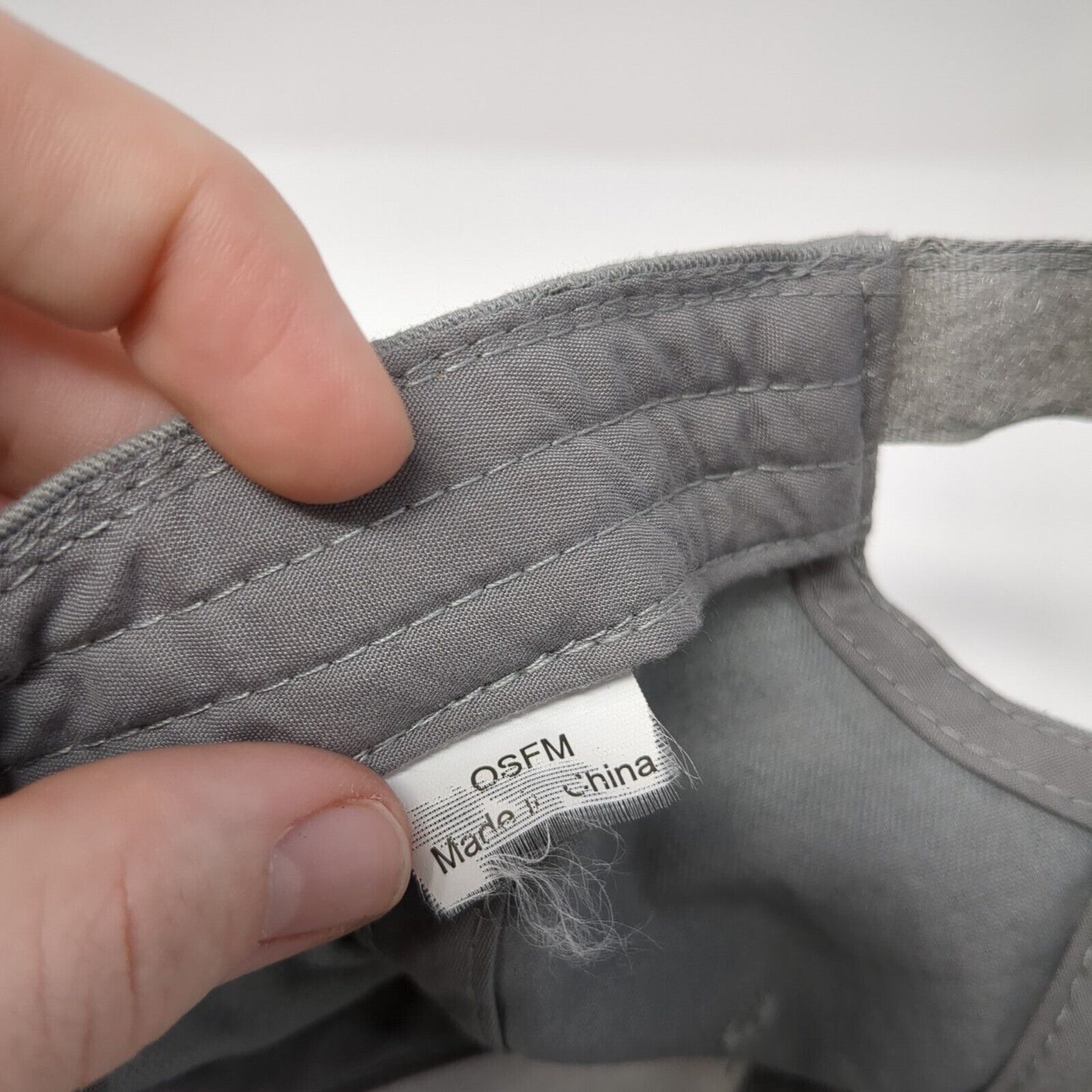 Unbranded Strapback Hat Gray One Size Adjustable Vented Holes 6 Panel Blank