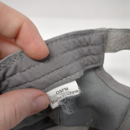Unbranded Strapback Hat Gray One Size Adjustable Vented Holes 6 Panel Blank