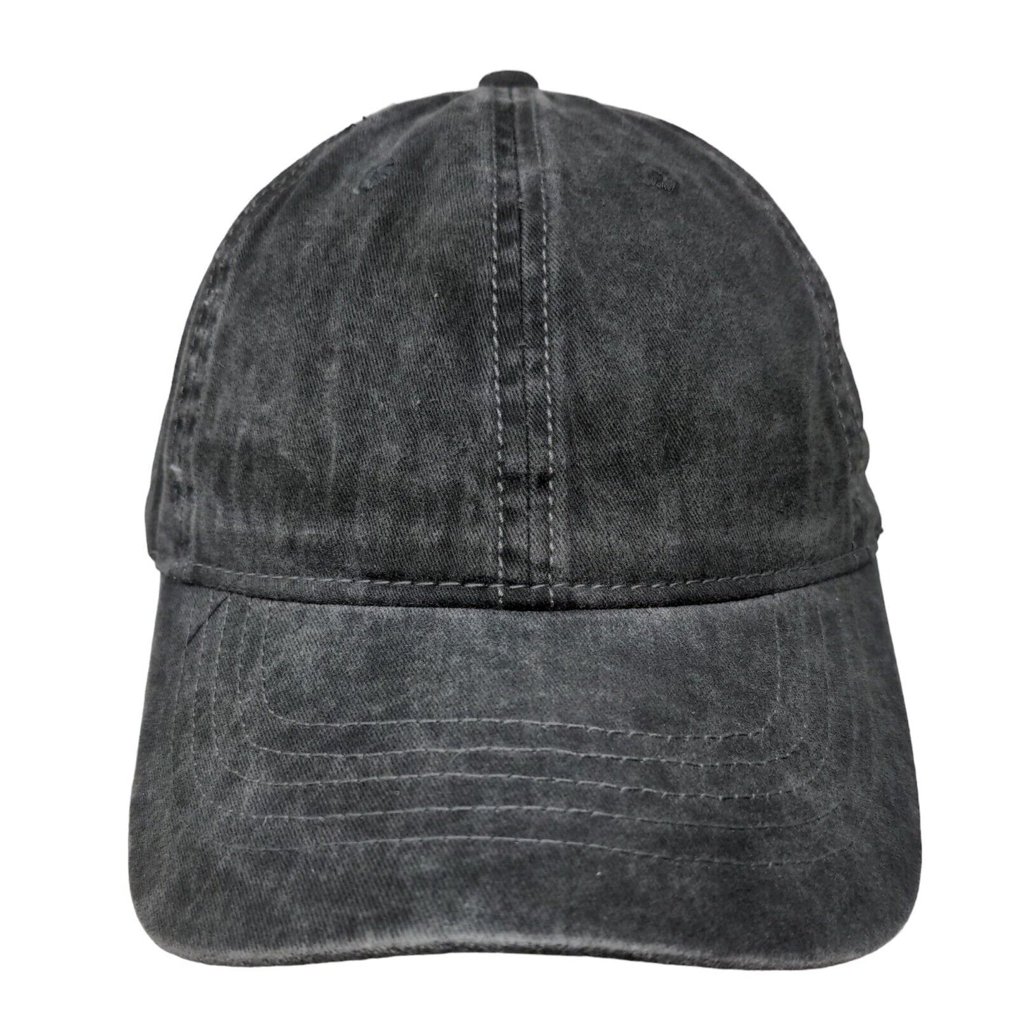 Unbranded Slideback Hat Black OSFM Adjustable Solid Vent Holes Blank