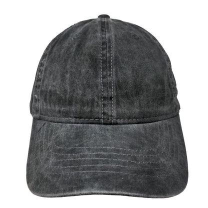 Unbranded Slideback Hat Black OSFM Adjustable Solid Vent Holes Blank