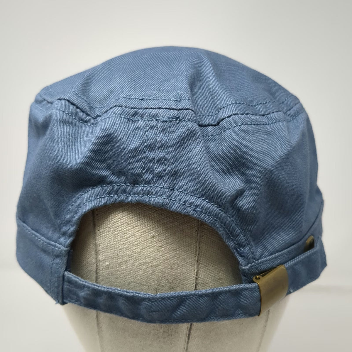 Forclaz Army Cap Blue One Size Slideback Adjustable Flat Top Hiking Trek Hat