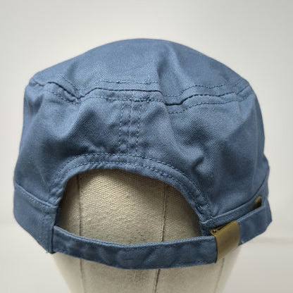 Forclaz Army Cap Blue One Size Slideback Adjustable Flat Top Hiking Trek Hat