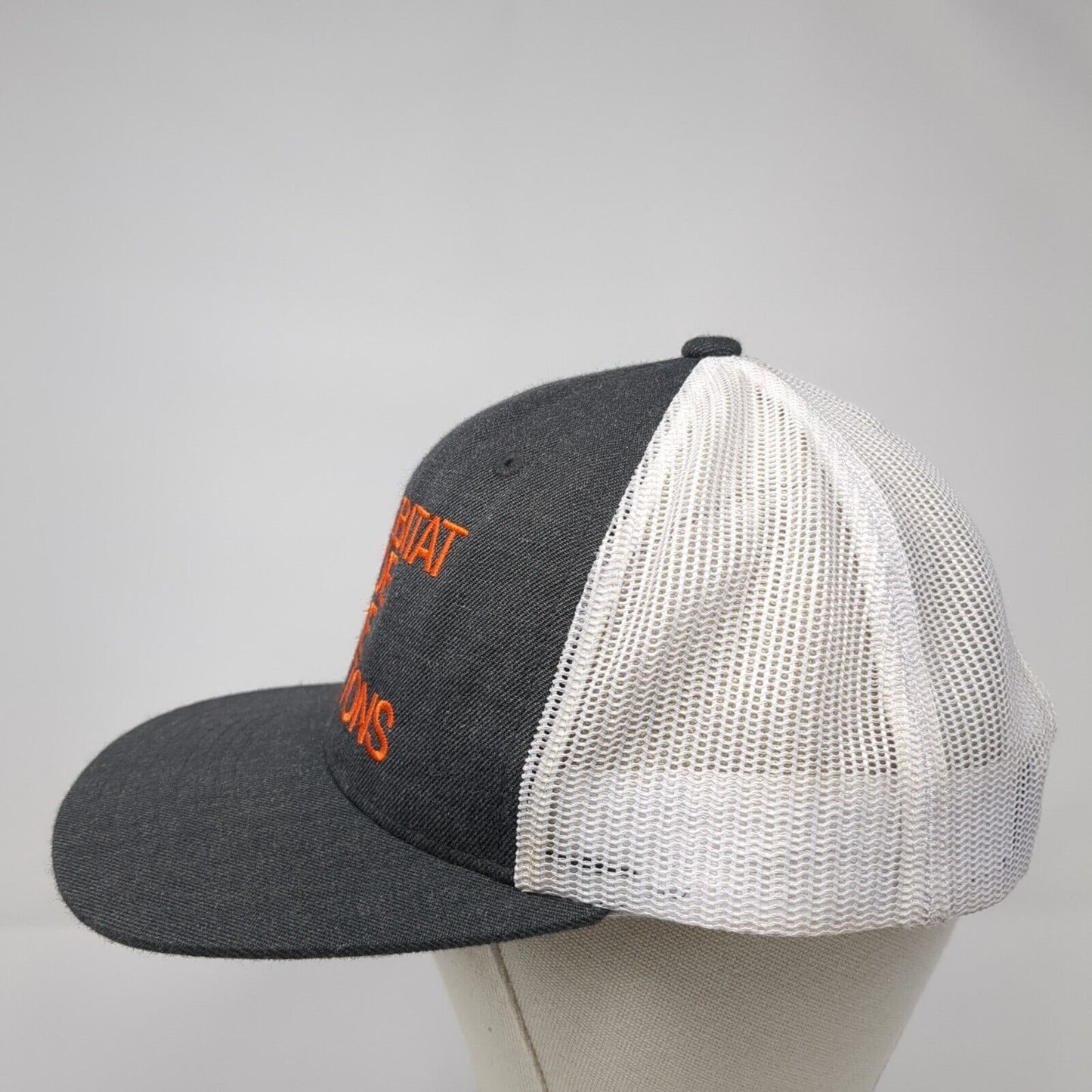 Habitat Ride The Tetons Snapback Trucker Hat Gray One Size Mesh Back