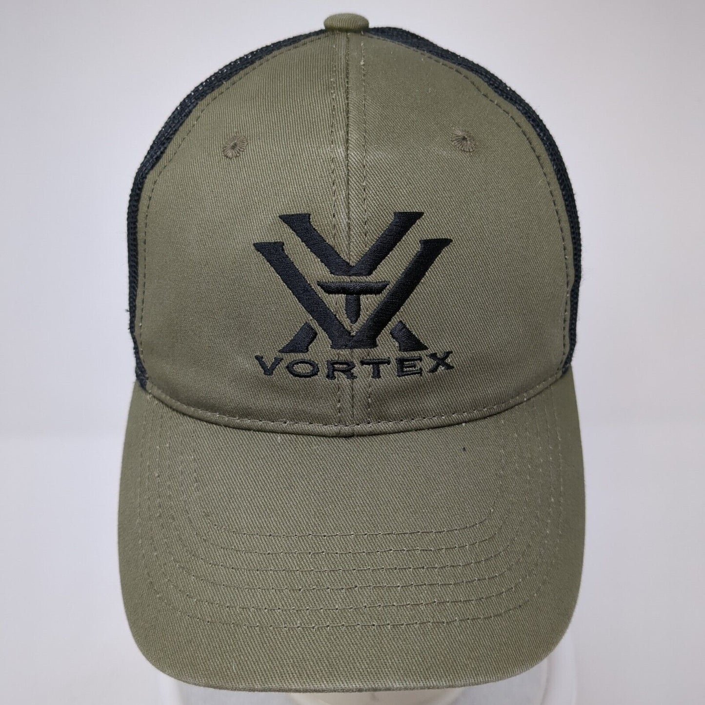 Vortex Snapback Trucker Hat Green One Size Adjustable Mesh Back 6 Panel