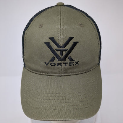 Vortex Snapback Trucker Hat Green One Size Adjustable Mesh Back 6 Panel