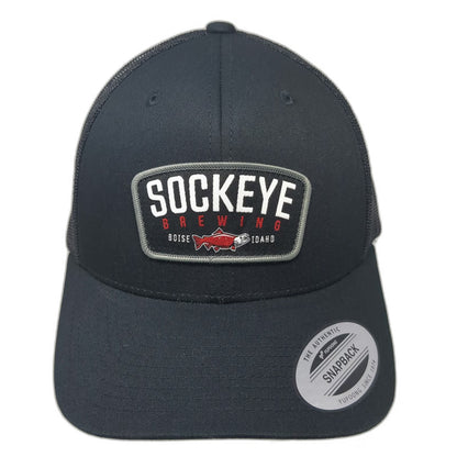 Yupoong Trucker Hat Black One Size Sockeye Brewing Boise Idaho Mesh Snapback