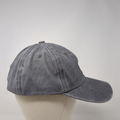 Smiley Face Slideback Hat Gray One Size Adjustable Solid 6 Panel
