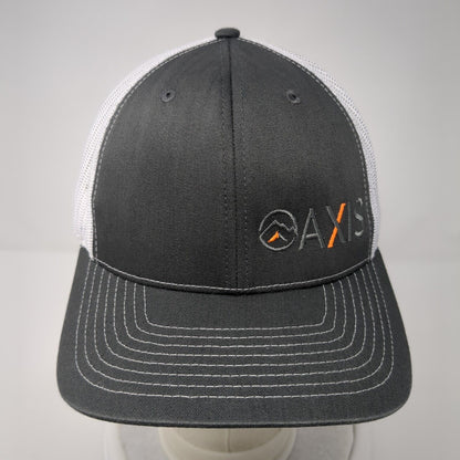Axis Snapback Trucker Hat Gray OS Adjustable Embroidered Mesh Back Richardson