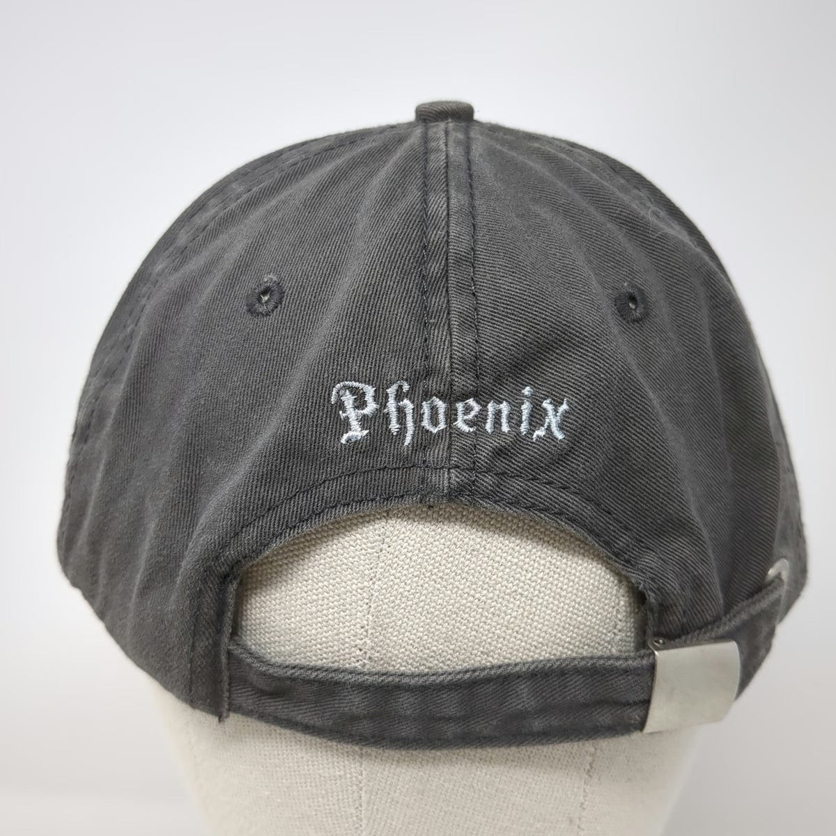 Hard Rock Cafe Phoenix Rockstar Wings Embroidered Gray Baseball Cap Hat One Size
