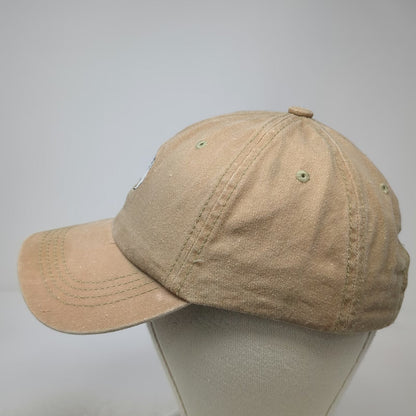 Baseball Cap Beige One Size Yin Yang Graphic Slideback Distressed Cotton Hat
