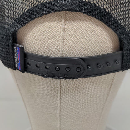 Patagonia Line Logo Ridge LoPro Snapback Mesh Back Trucker Hat Black All