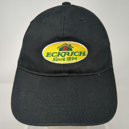 Eckrich Baseball Cap Black One Size Embroidered Patch Strapback Hat Since 1894