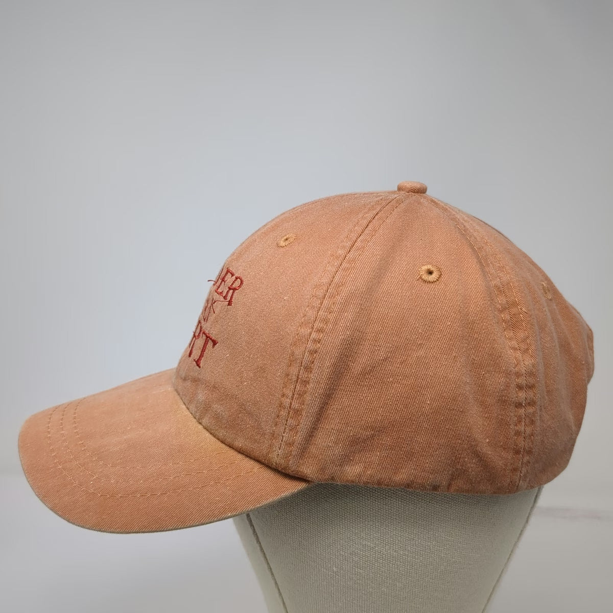 Adams Baseball Cap Orange One Size Older Than Dirt Sedona Mountain Leather Hat