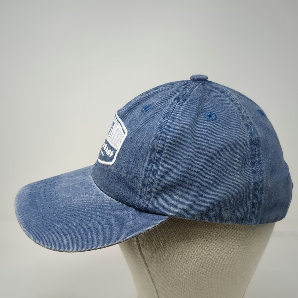 Port Authority Baseball Cap Blue OSFM Millenkamp M Shield Patch Slideback Hat