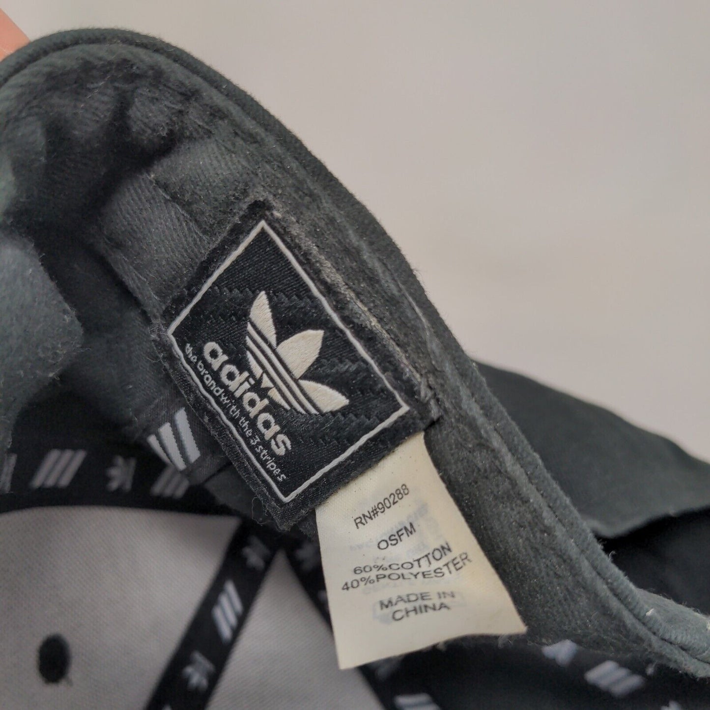 Adidas Trefoil Snapback Hat Black OSFM Embroidered Logo Colorblock