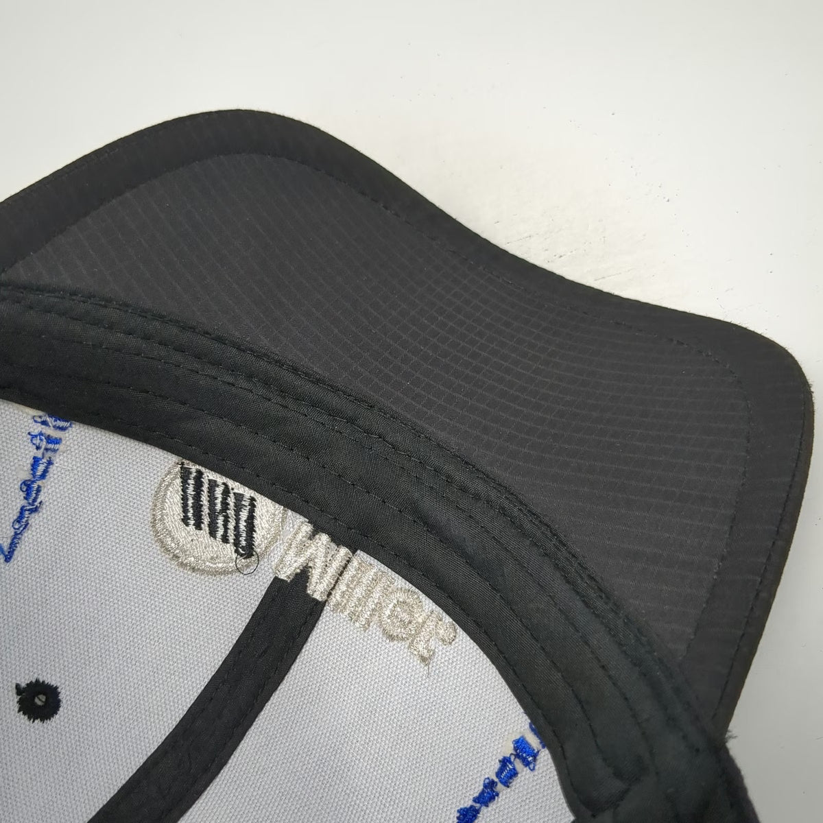 Cap America Miller Logo Black One Size Baseball Cap Blue Accents Golf Hat