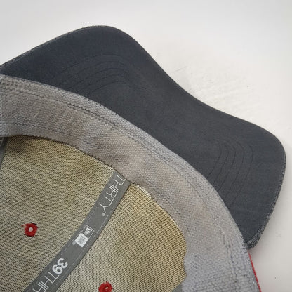 Tampa Bay Buccaneers NFL New Era Cap Red L 39THIRTY Stretch Fit Gray Logo Hat